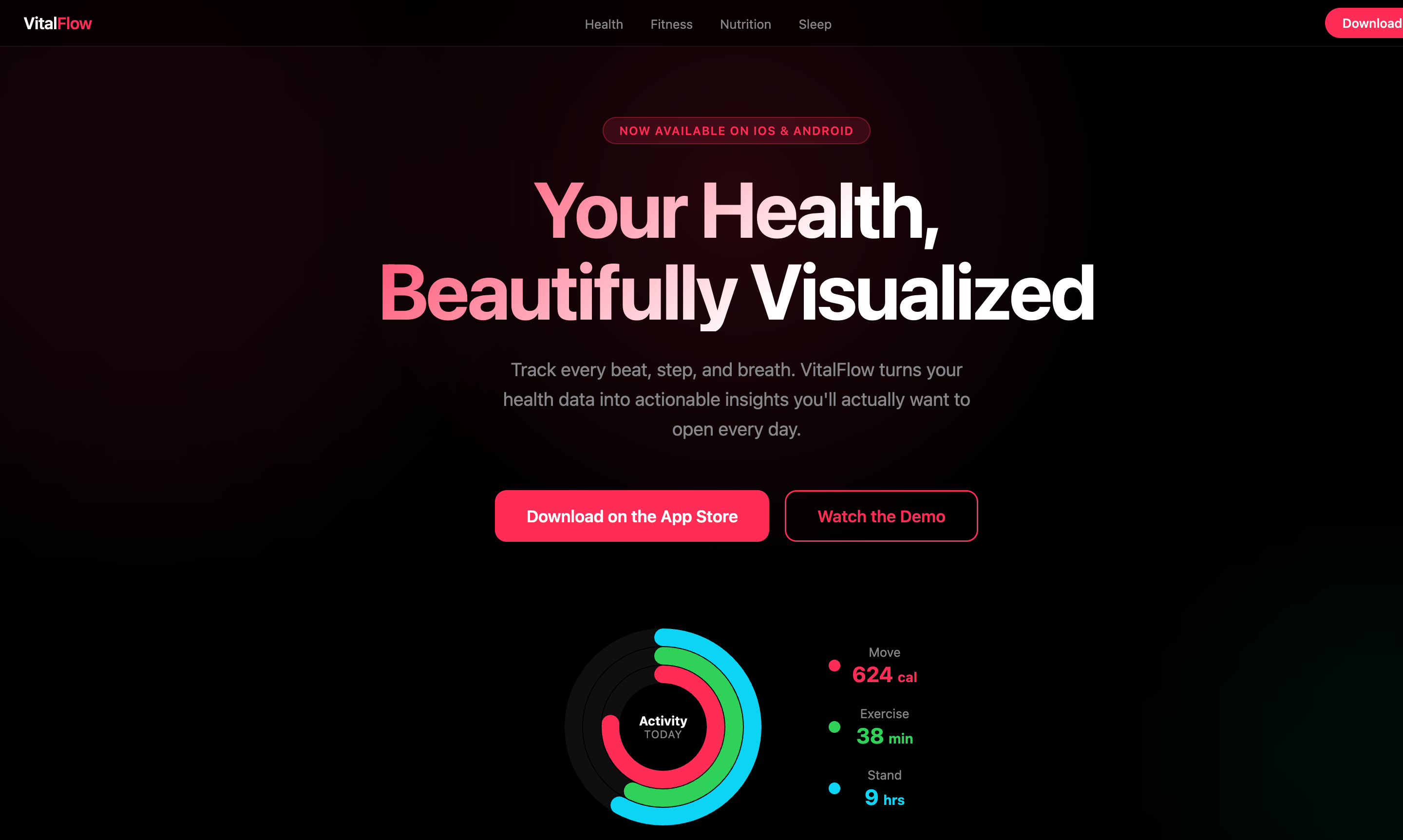 VitalFlow demo screenshot