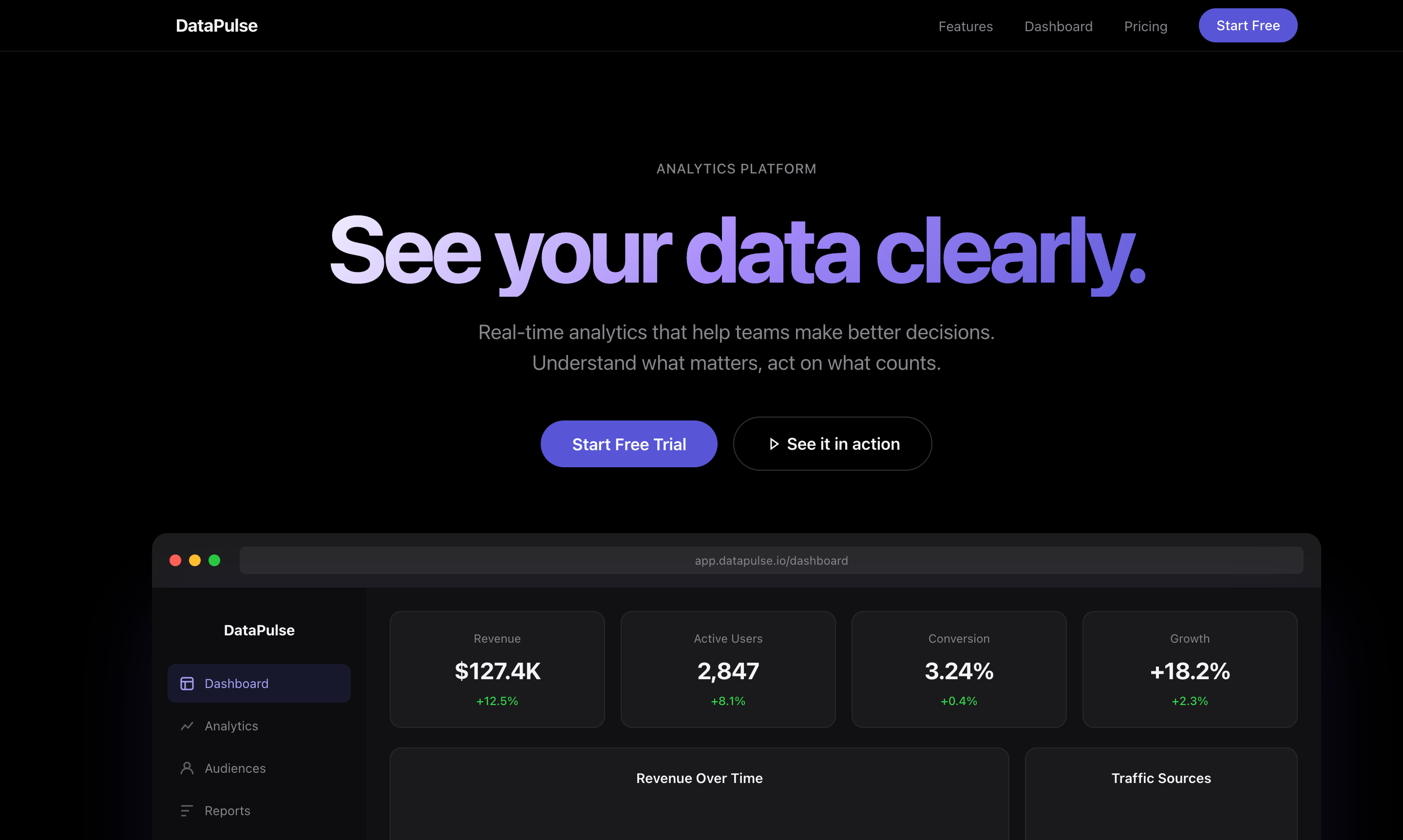 DataPulse demo screenshot