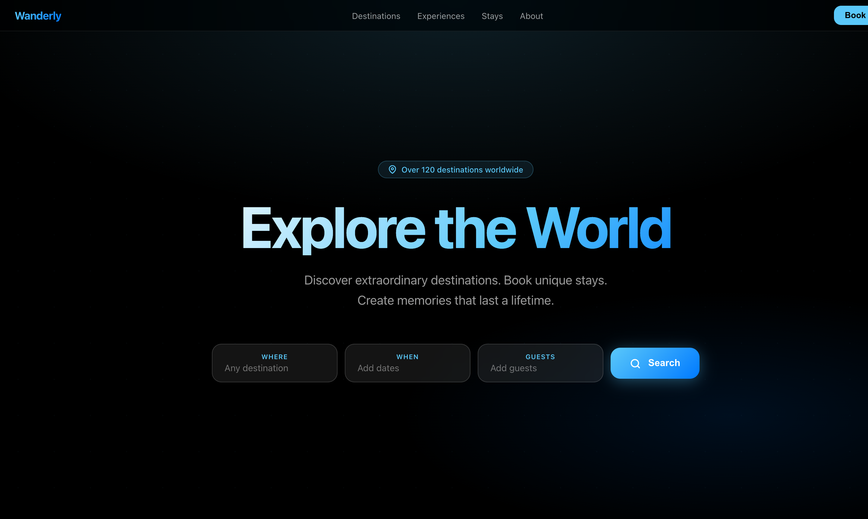 Wanderly demo screenshot